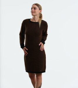 Knitted Dress Lake Alma Mélange toffee & black - Image 5