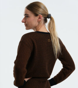 Knitted Dress Lake Alma Mélange toffee & black - Image 4