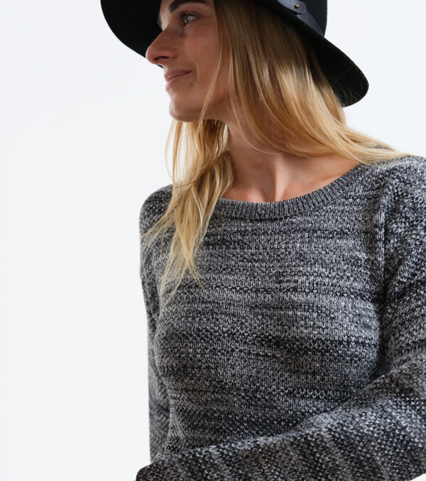Knitted Dress Lake Alma Mélange black & white - Image 2