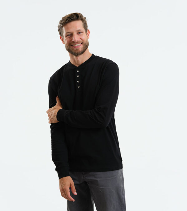 Longsleeved Henley Shirt Kayville black