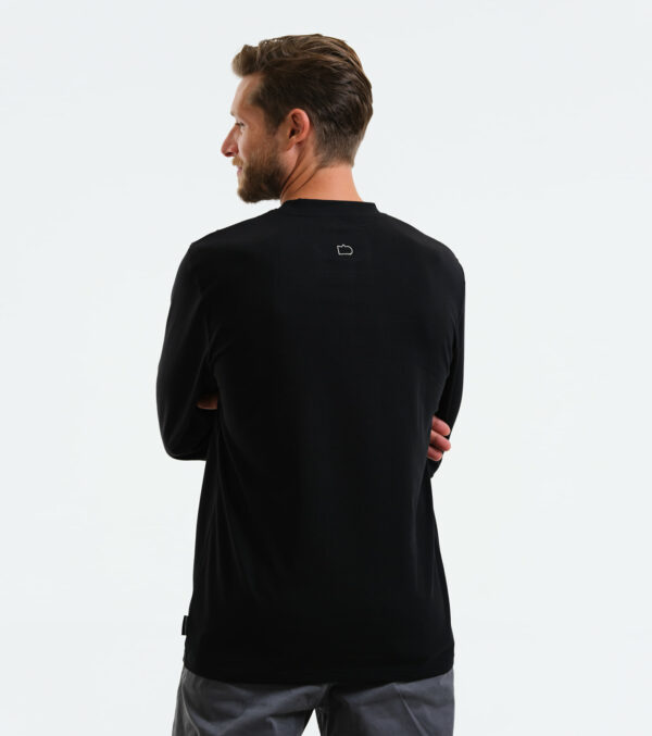 Longsleeved Henley Shirt Kayville black - Image 7