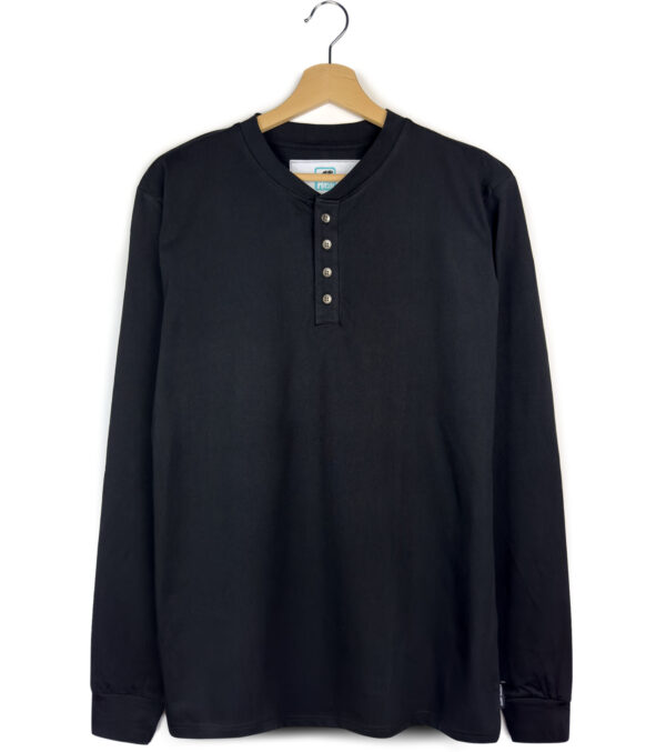 Longsleeved Henley Shirt Kayville black - Image 6