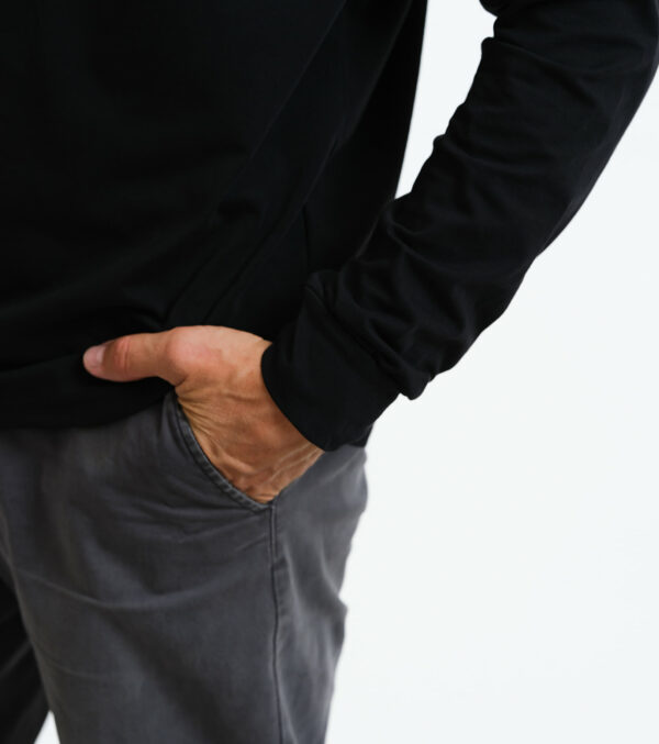 Longsleeved Henley Shirt Kayville black - Image 5
