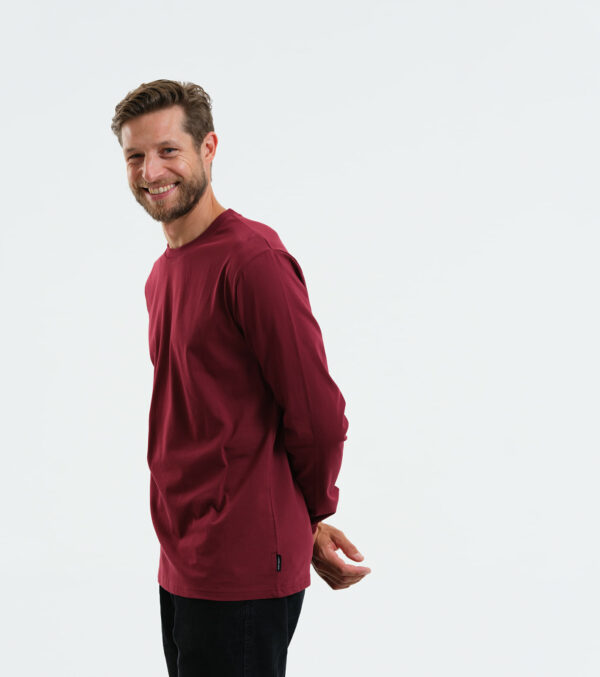Men‘s long sleeve shirt Scott burgundy - Image 2