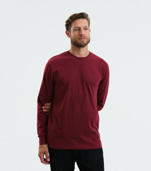 Men‘s long sleeve shirt Scott burgundy - Image 4