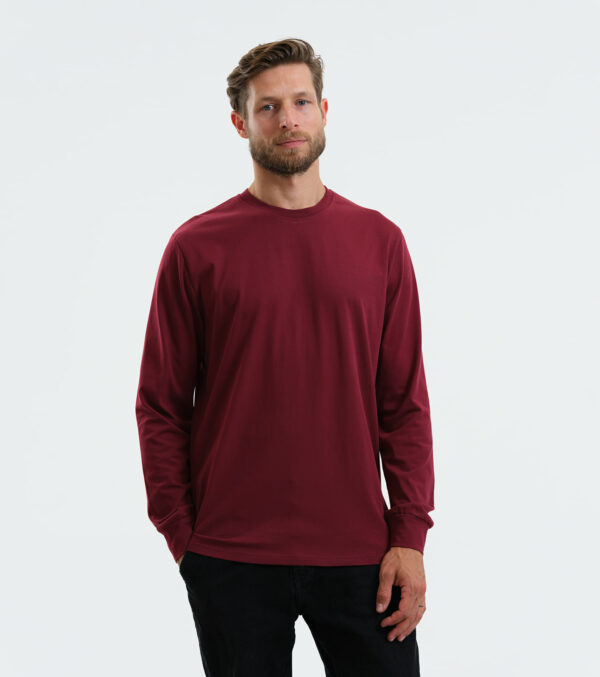 Men‘s long sleeve shirt Scott burgundy - Image 5