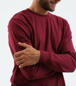 Men‘s long sleeve shirt Scott burgundy - Image 3