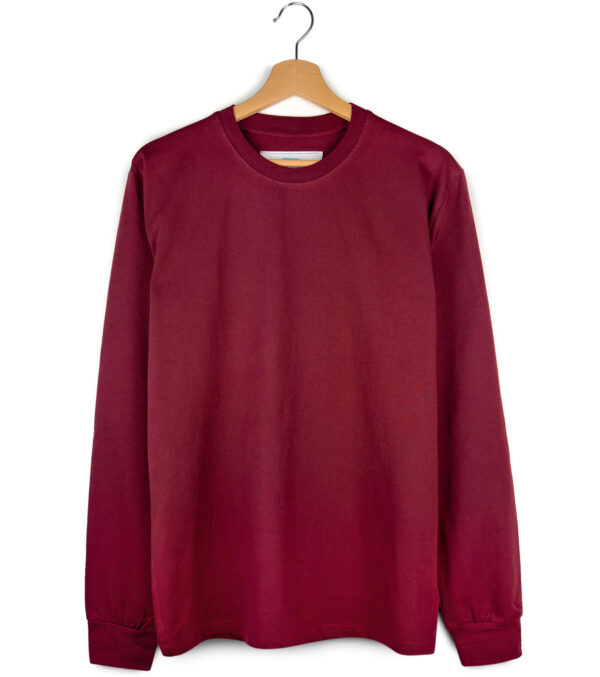 Men‘s long sleeve shirt Scott burgundy