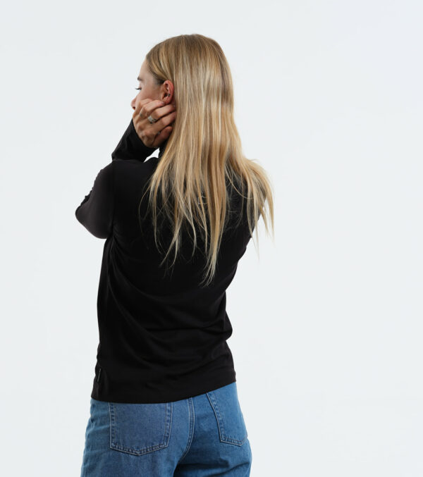 Long Sleeve Shirt Susan black with collar - Image 5