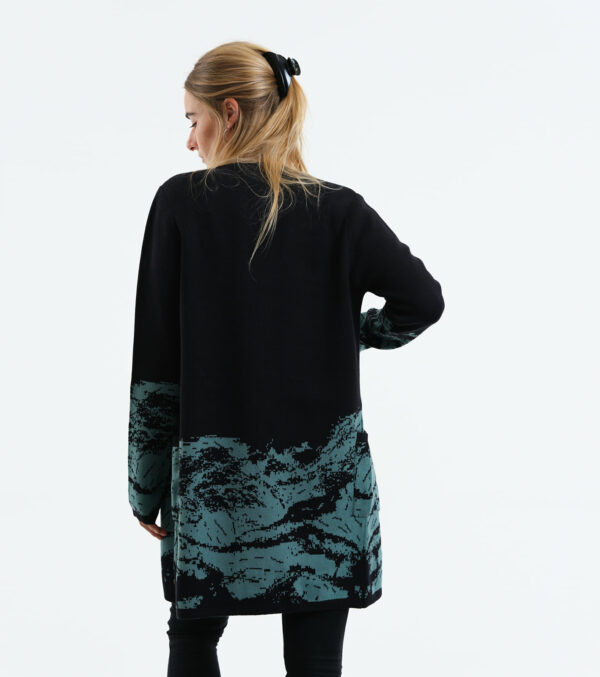 Long-Cardigan Alamo Verlauf aus feinem Jacquard-Strick – Bild 6