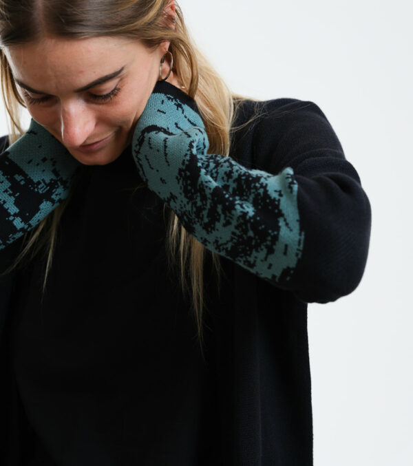 Long-Cardigan Alamo Verlauf aus feinem Jacquard-Strick – Bild 2
