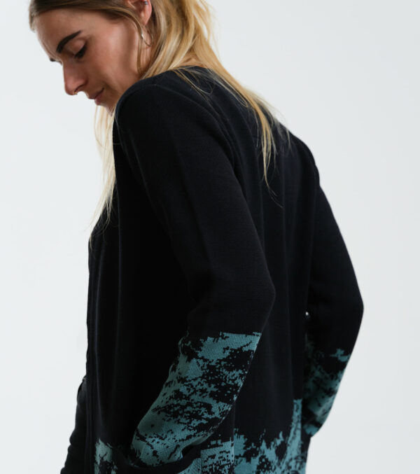 Long-Cardigan Alamo Verlauf aus feinem Jacquard-Strick – Bild 5