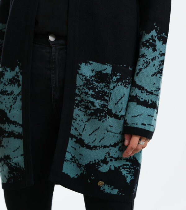 Long-Cardigan Alamo Verlauf aus feinem Jacquard-Strick – Bild 4