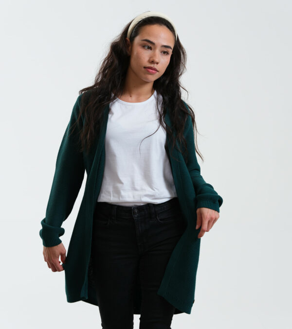 Long-Cardigan Alamo dark green - Image 2