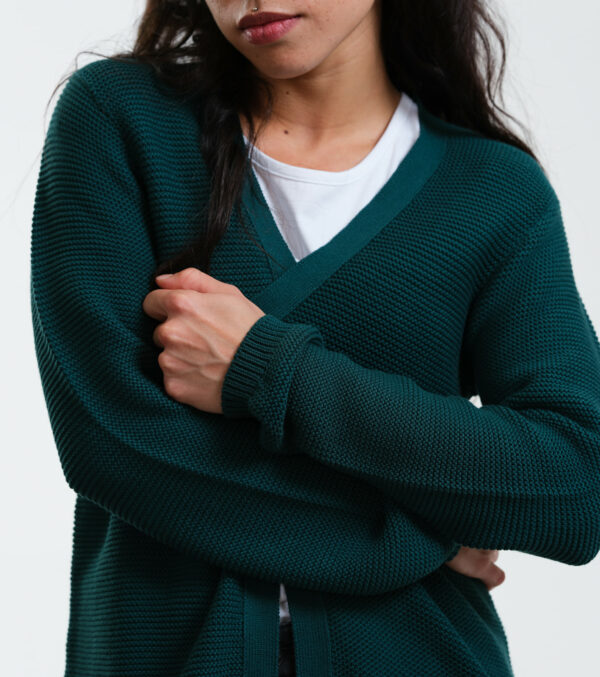 Long-Cardigan Alamo dark green - Image 4
