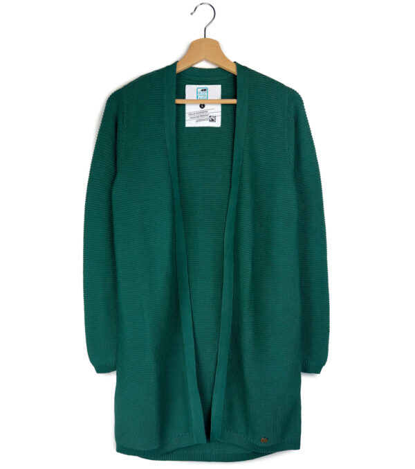 Long-Cardigan Alamo dark green