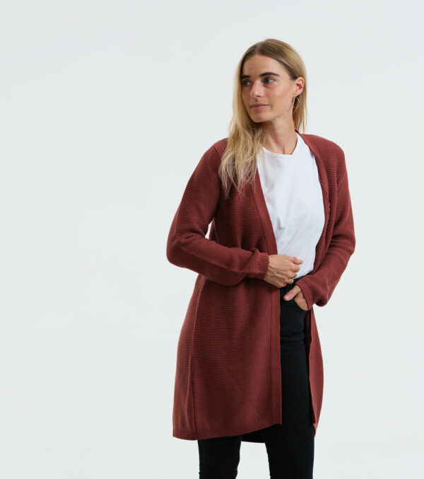Long-Cardigan Alamo chestnut