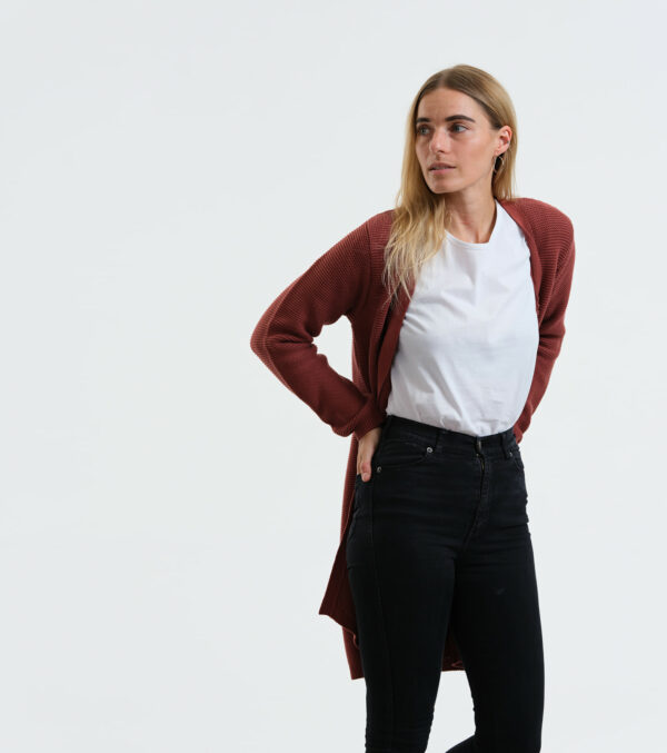 Long-Cardigan Alamo chestnut - Image 4