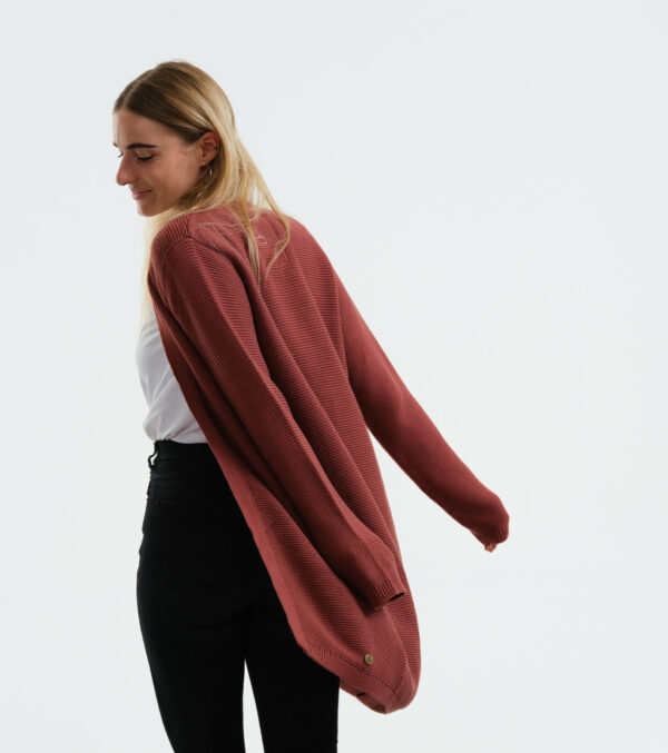 Long-Cardigan Alamo chestnut - Image 2