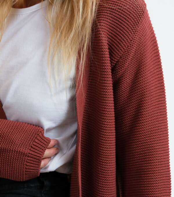 Long-Cardigan Alamo chestnut - Image 6