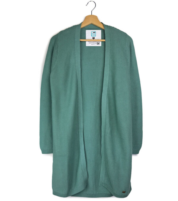 Long-Cardigan Alamo sage green
