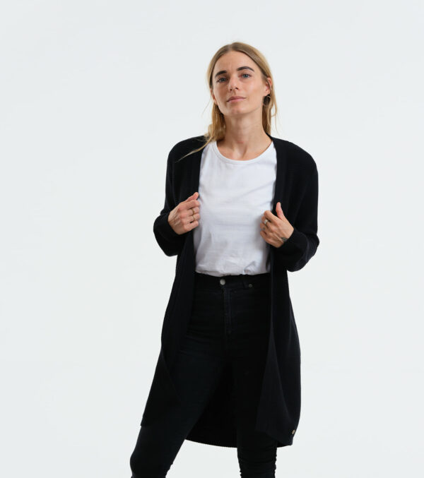 Long-Cardigan Alamo black