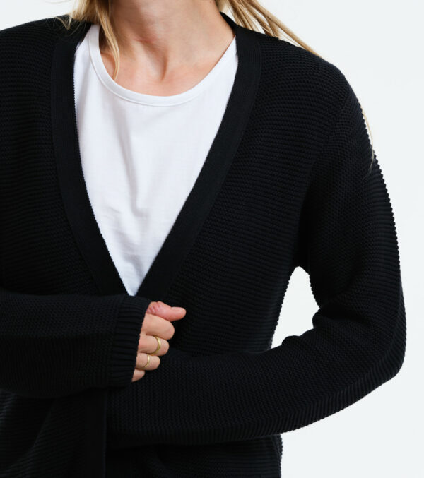 Long-Cardigan Alamo black - Image 2