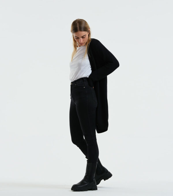 Long-Cardigan Alamo black - Image 5