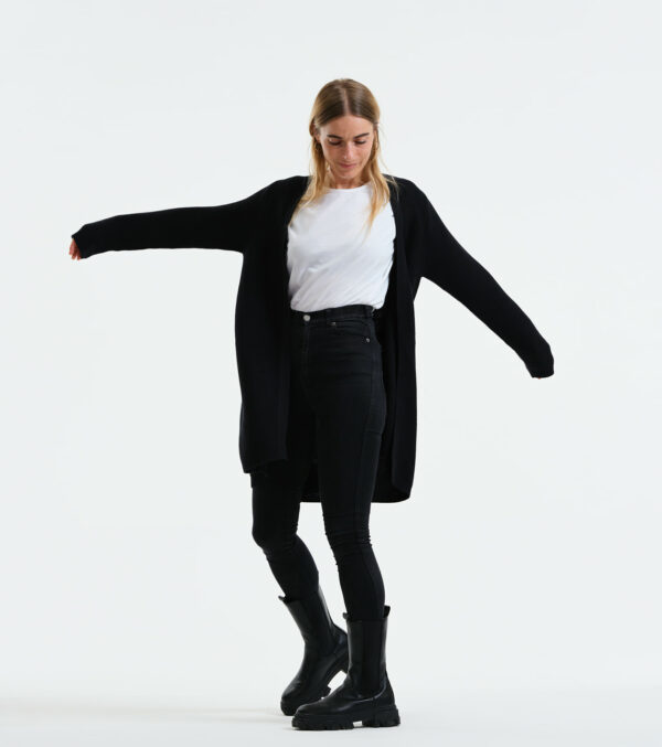 Long-Cardigan Alamo black - Image 3
