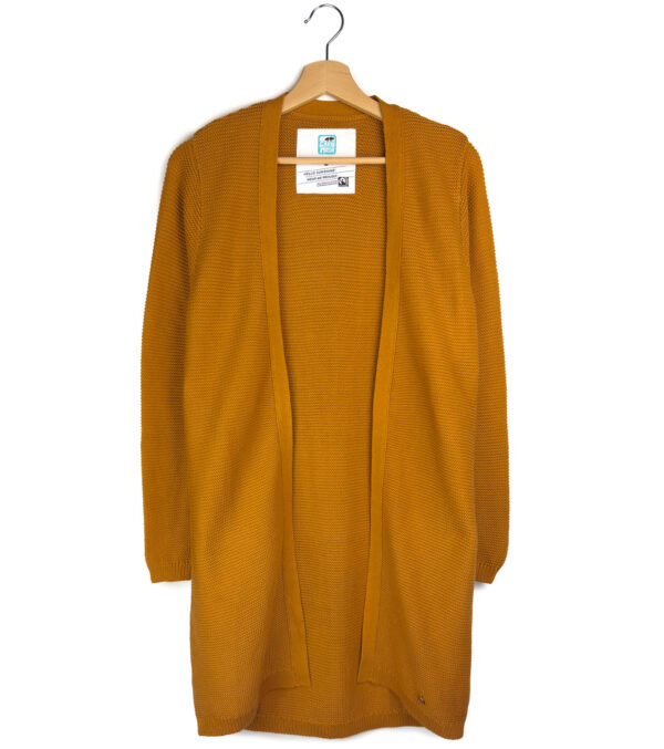 Long-Cardigan Alamo mustard yellow - Image 6