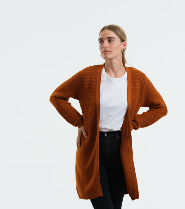 Long-Cardigan Alamo toffee - Image 3