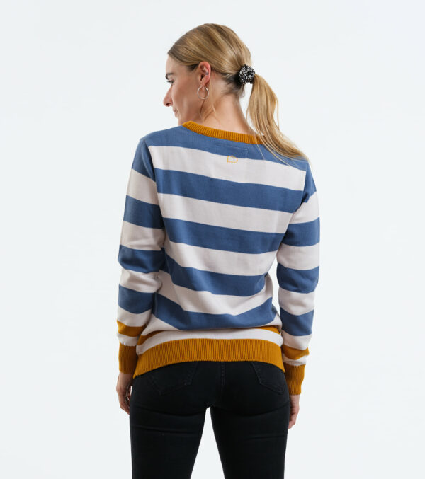 Knitted Pullover Anoka Block stripes blue - Image 6