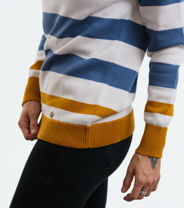 Knitted Pullover Anoka Block stripes blue - Image 5