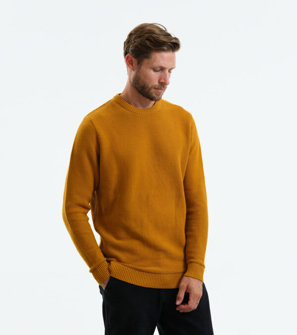 Knitted Pullover James mustard yellow - Image 2