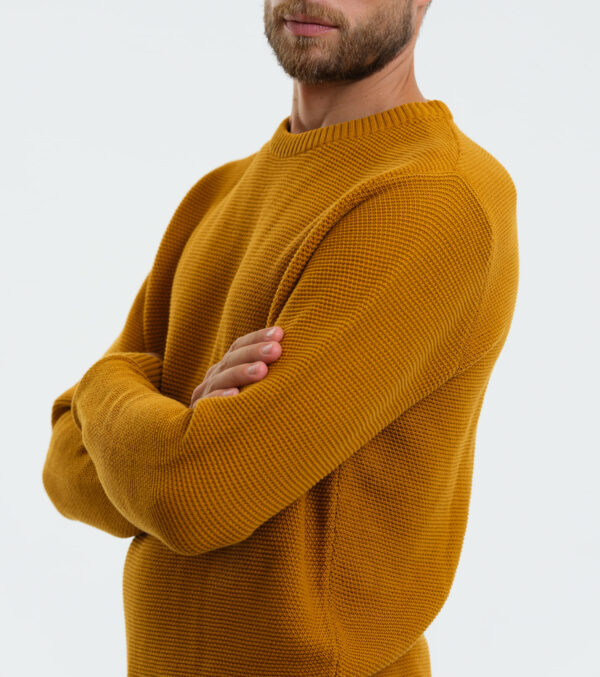 Knitted Pullover James mustard yellow - Image 3