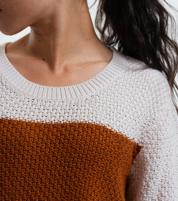 Knitted Pullover Lamona Block stripes toffee - Image 2