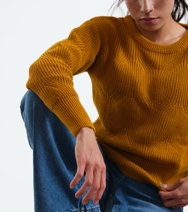 Short knitted Pullover May mustard yellow - Image 3
