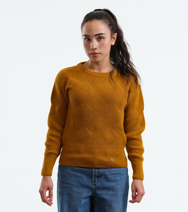 Short knitted Pullover May mustard yellow - Image 2