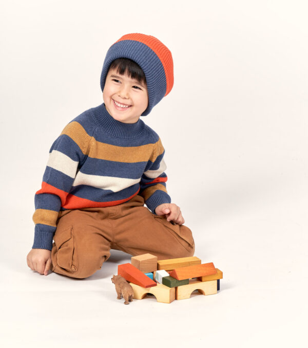 Gefütterte Kinder Cargohose braun – Bild 2