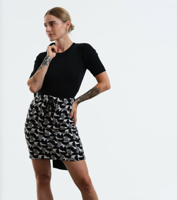 Skirt Sherbrooke abstract made of Jaquard knit