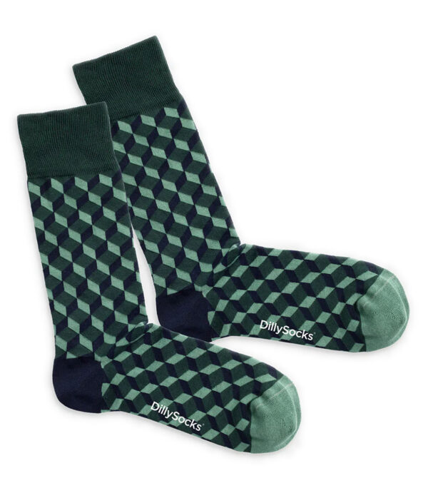 Sea Green Dice Socks