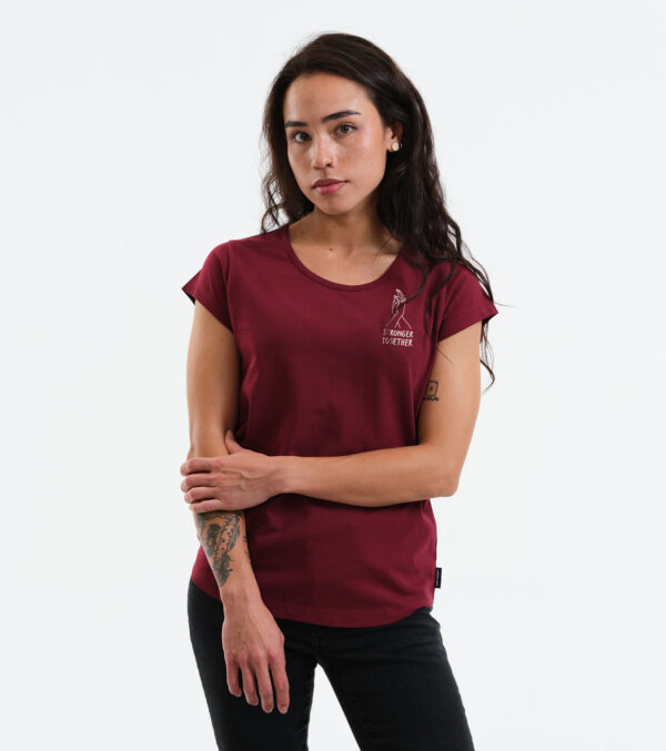 Shirt Asheville Stronger Together burgund