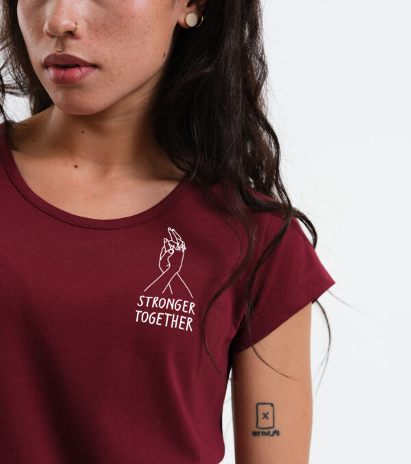 Shirt Asheville Stronger Together burgund - Image 2