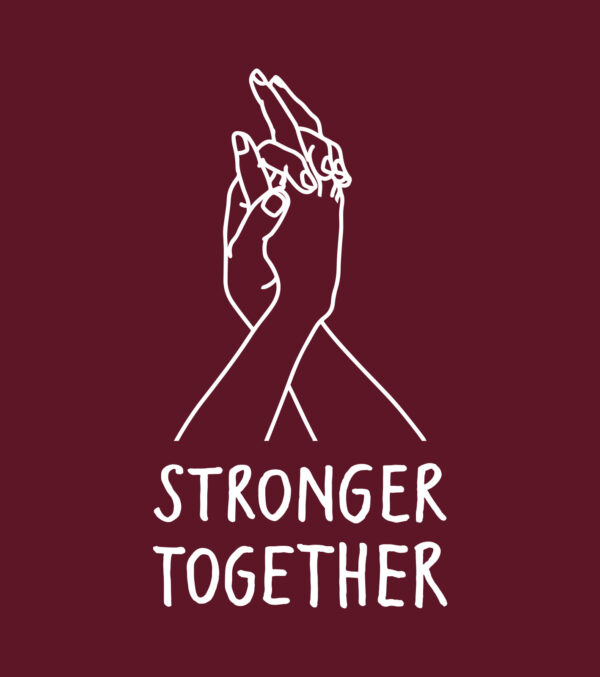 Shirt Asheville Stronger Together burgund - Image 3