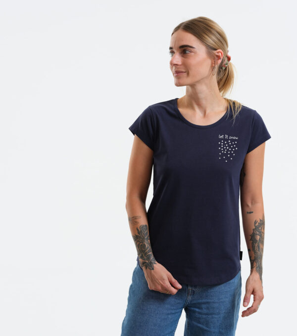 Shirt Asheville let it snow navy blue - Image 6