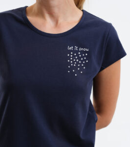 Shirt Asheville let it snow navy blue - Image 4