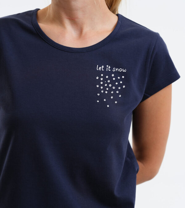 Shirt Asheville let it snow navy blue - Image 4
