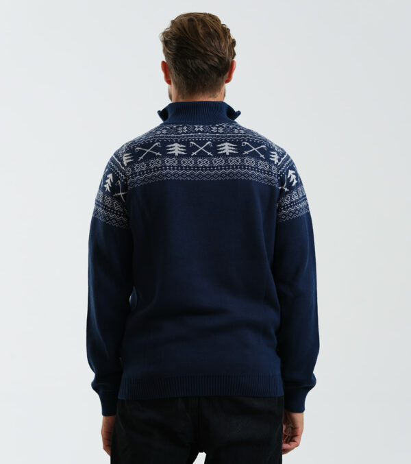 Men's soft jacquard knitted Troyer Keene - Image 7