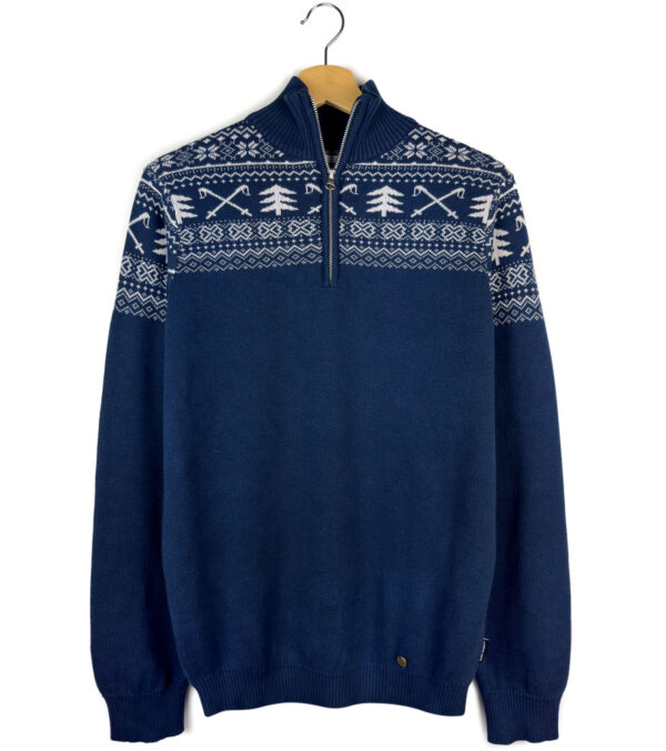 Men's soft jacquard knitted Troyer Keene - Image 4