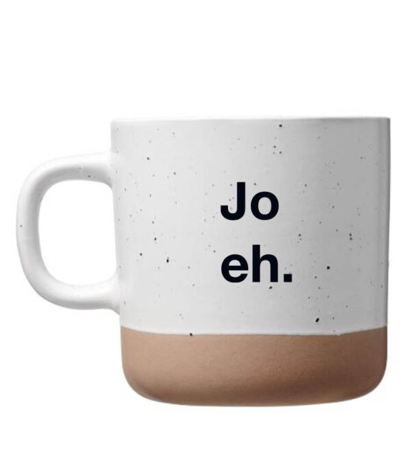 Ceramic mug Jo eh. white
